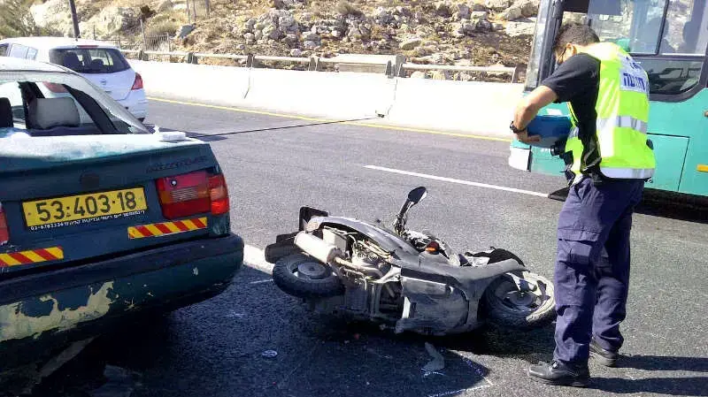תאונת דרכים של רוכב קטנוע בירושלים, יוני 2012