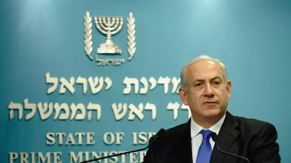 בנימין נתניהו במסיבת עיתונאים בנוגע להחלטת הממשלה בחוק ההסדרה בנימין נתניהו במסיבת עיתונאים בנוגע להחלטת הממשלה בחוק ההסדרה