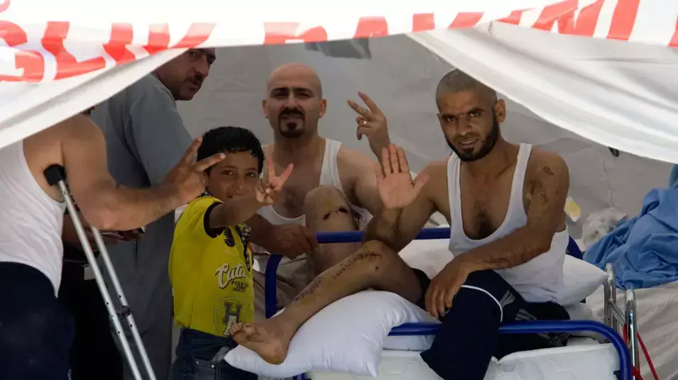מחנה פליטים של פליטים סוריה בעיירה יילדאגי, מחוז הטאי, דרום טורקיה, יוני 2011 מחנה פליטים של פליטים סוריה בעיירה יילדאגי, מחוז הטאי, דרום טורקיה, יוני 2011