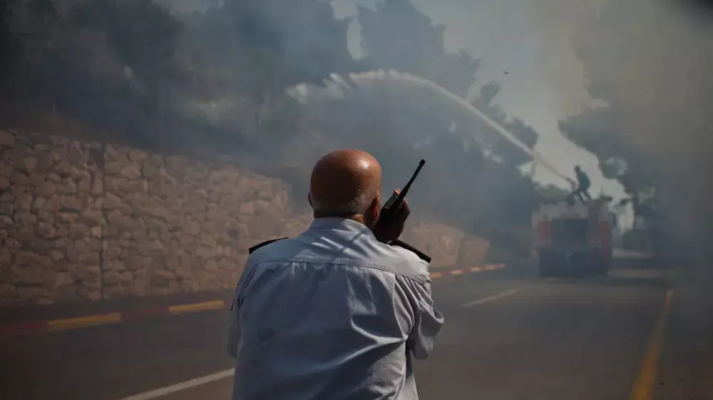 שריפה בצומת מוצא בירושלים , יוני 2012 שריפה בצומת מוצא בירושלים , יוני 2012