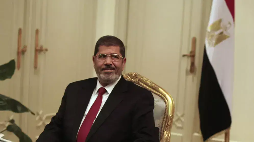 נשיא מצרים, מוחמד מורסי, בלשכתו בקהיר. יולי 2012