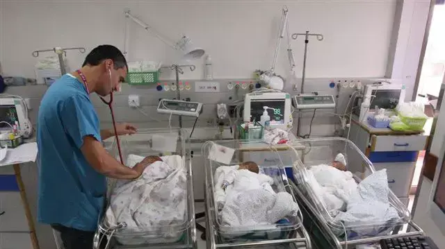 שלוש שלישיות של פגים נולדו תוך חמישה ימים בבית החולים רמב"ם בחיפה, יולי 2012 תיוגף שלישייה חיפושף, שלישיות, שלישיה, פגים, רמב"ם