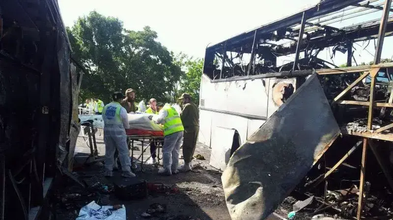משלחת זק"א בזירת הפיגוע בבורגוס משלחת זק"א בזירת הפיגוע בבורגוס