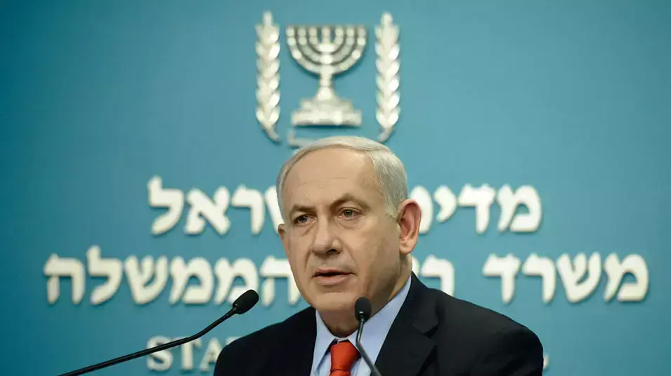 ראש הממשלה בנימין נתניהו במסיבת עיתונאים על פיגוע הטרור בבורגס בולגריה, יולי 2012