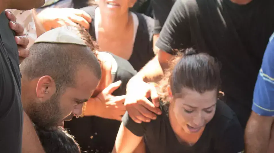 הלוויתו של מאור הרוש שנהרג בפיגוע בבורגס, יולי 2012 הלוויתו של מאור הרוש שנהרג בפיגוע בבורגס, יולי 2012