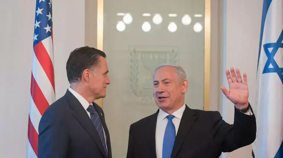 מיט רומני נפגש עם ראש הממשלה בנימין נתניהו, יולי 2012 מיט רומני נפגש עם ראש הממשלה בנימין נתניהו, יולי 2012