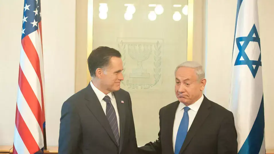 מיט רומני נפגש עם ראש הממשלה בנימין נתניהו, יולי 2012 מיט רומני נפגש עם ראש הממשלה בנימין נתניהו, יולי 2012