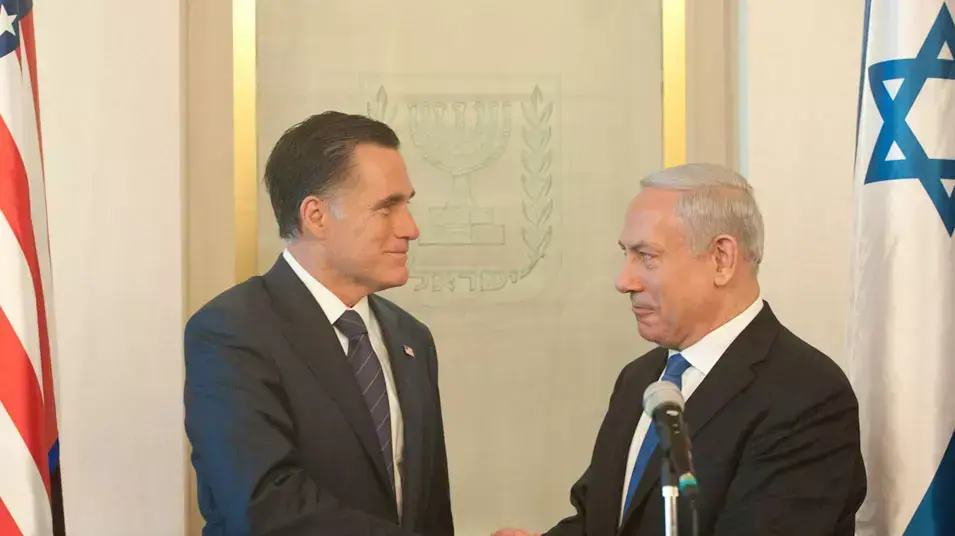 מיט רומני נפגש עם ראש הממשלה בנימין נתניהו, יולי 2012 מיט רומני נפגש עם ראש הממשלה בנימין נתניהו, יולי 2012