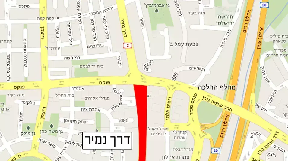 פקק תנועה בדרך נמיר פקק תנועה בדרך נמיר