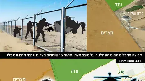 מחבלים השתלטו על משוריינים מצרים וירו לעבר ישראל מחבלים השתלטו על משוריינים מצרים וירו לעבר ישראל