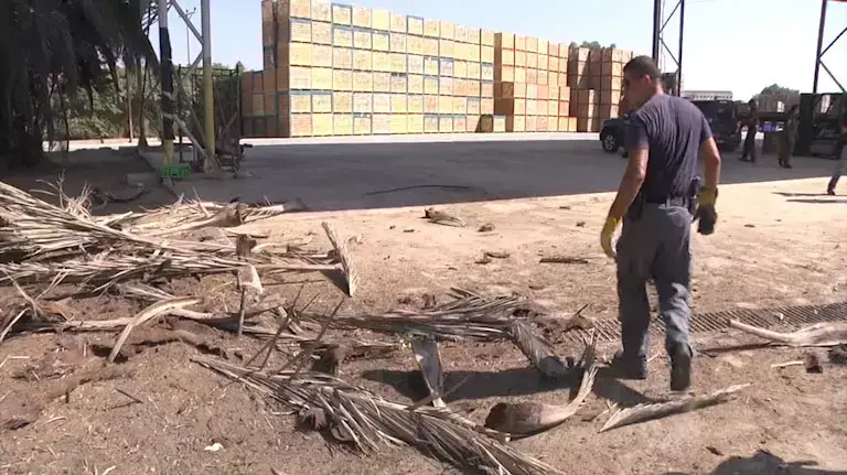 נפילת רקטה במפעל בשער הנגב , אוגוסט 2012 נפילת רקטה במפעל בשער הנגב , אוגוסט 2012