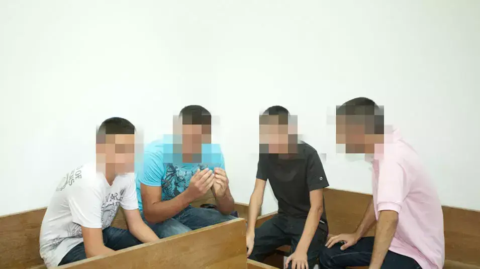 החשודים בלינץ בירושלים בבית המשפט , ספטמבר 2012 החשודים בלינץ בירושלים בבית המשפט , ספטמבר 2012