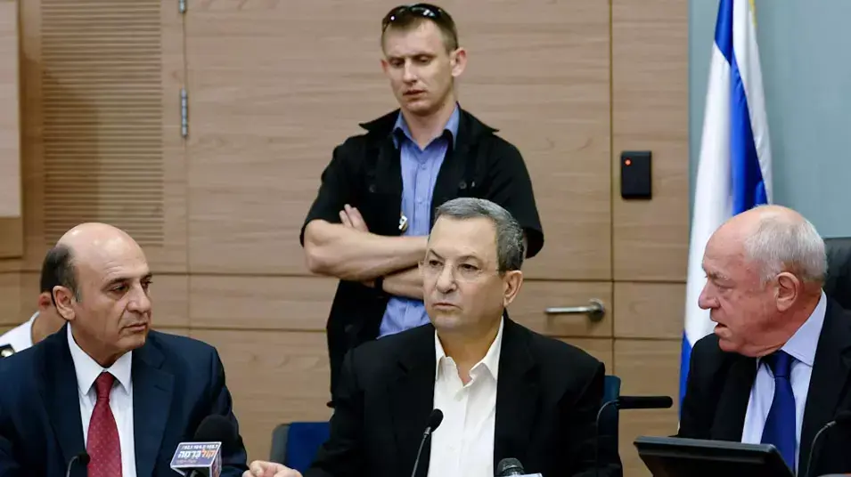 אהוד ברק ושאול מופז בועידת חוץ ובטחון , אוקטובר 2012 אהוד ברק ושאול מופז בועידת חוץ ובטחון , אוקטובר 2012