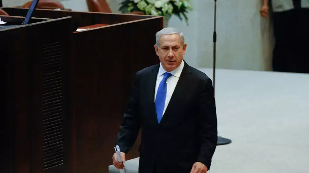 בנימין נתניהו במליאת הכנסת בנימין נתניהו במליאת הכנסת