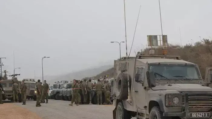 כוח צה"ל פועל באיזור תקרית הירי בגבול לבנון כוח צה"ל פועל באיזור תקרית הירי בגבול לבנון