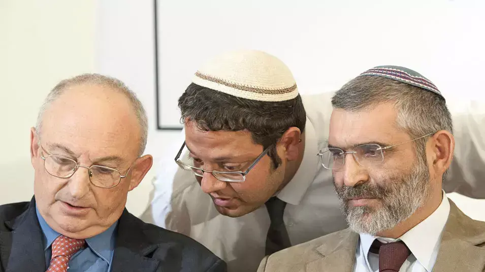 מסיבת עיתונאים של אריה אלדד ומיכאל בן ארי מסיבת עיתונאים של אריה אלדד ומיכאל בן ארי