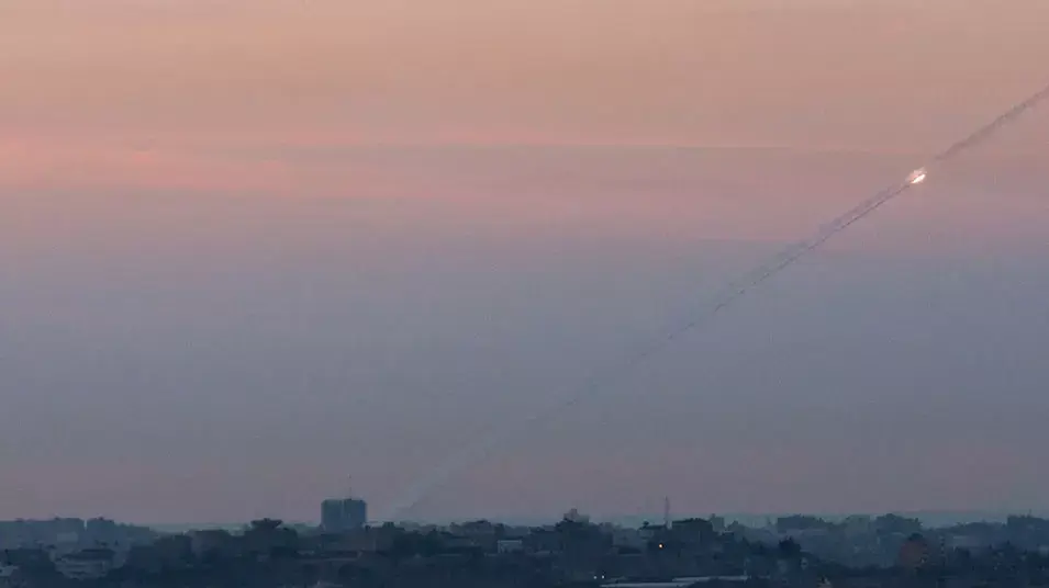 גראד יוצא מעזה לכיוון אשדוד, נובמבר 2012