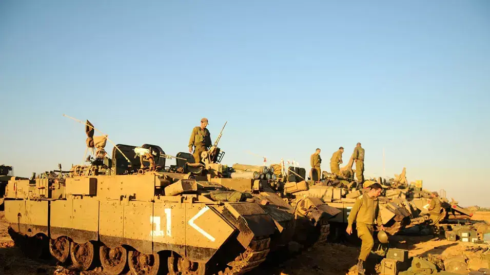 התארגנות כוחות היום בשטחי הכינוס באזור הדרום, נובמבר 2012