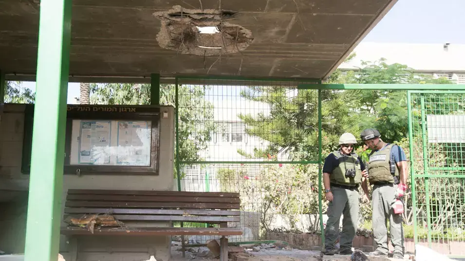 בית ספר באשקלון שנפגע מפגיעת רקטה בית ספר באשקלון שנפגע מפגיעת רקטה