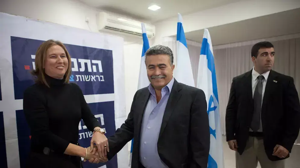 ציפי לבני ועמיר פרץ, דצמבר 2012 ציפי לבני ועמיר פרץ, דצמבר 2012