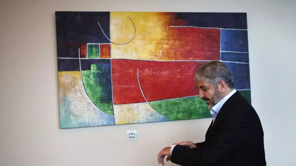 ראש הלשכה המדינית של חמאס, חאלד משעל, בדוחה בירת קטאר. דצמבר 2012 ראש הלשכה המדינית של חמאס, חאלד משעל, בדוחה בירת קטאר. דצמבר 2012