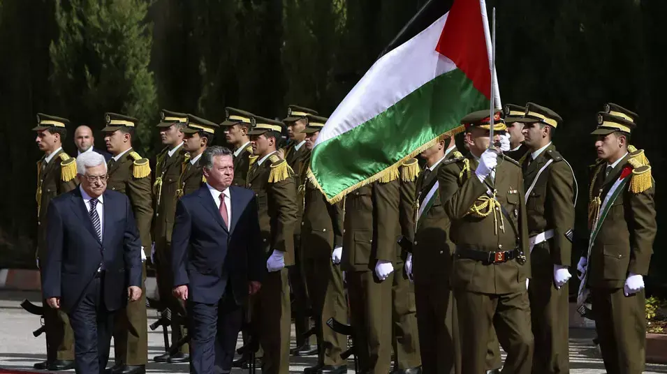 מלך ירדן עבדאללה עם יו"ר הרשות הפלסטינית אבו מאזן בביקור ברמאללה, 6 דצמבר 2012 מלך ירדן עבדאללה עם יו"ר הרשות הפלסטינית אבו מאזן בביקור ברמאללה, 6 דצמבר 2012