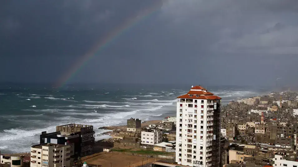 נושא: קשת בענן מעל שמי עזה, 7 בינואר 2013