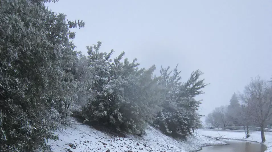 שלג במושב קשת, רמת הגולן, ינואר 2013