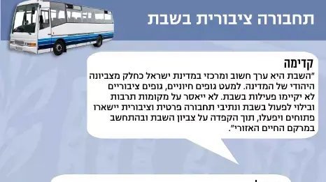 תחבורה ציבורית בשבת תחבורה ציבורית בשבת