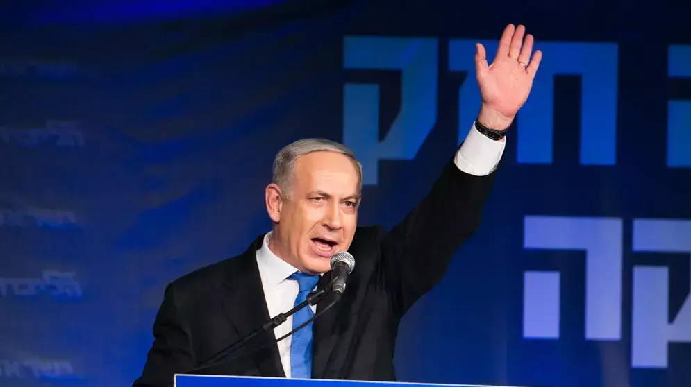 נאום בנימין נתניהו באירוע הליכוד לאחר פרסום תוצאות המדגם, ינואר 2013 נאום בנימין נתניהו באירוע הליכוד לאחר פרסום תוצאות המדגם, ינואר 2013