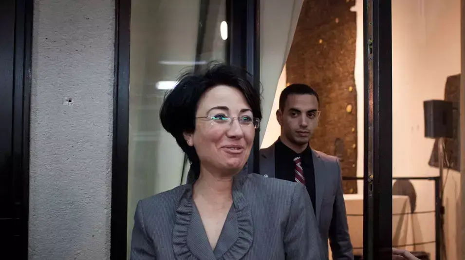 חנין זועבי וחברי סיעת בל"ד בהתייעצות בבית הנשיא, ינואר 2013