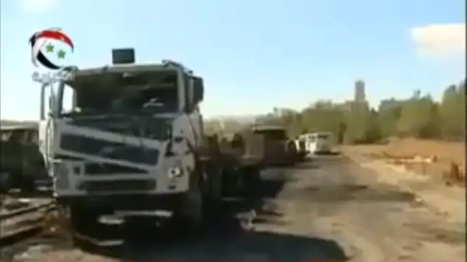 הטלוויזיה הסורית פרסמה תמונות מהאזור שהותקף בג'מראיא הטלוויזיה הסורית פרסמה תמונות מהאזור שהותקף בג'מראיא
