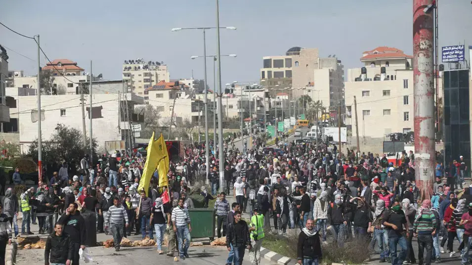 הפגנת פלסטינים בביתוניא, פברואר 2013 הפגנת פלסטינים בביתוניא, פברואר 2013