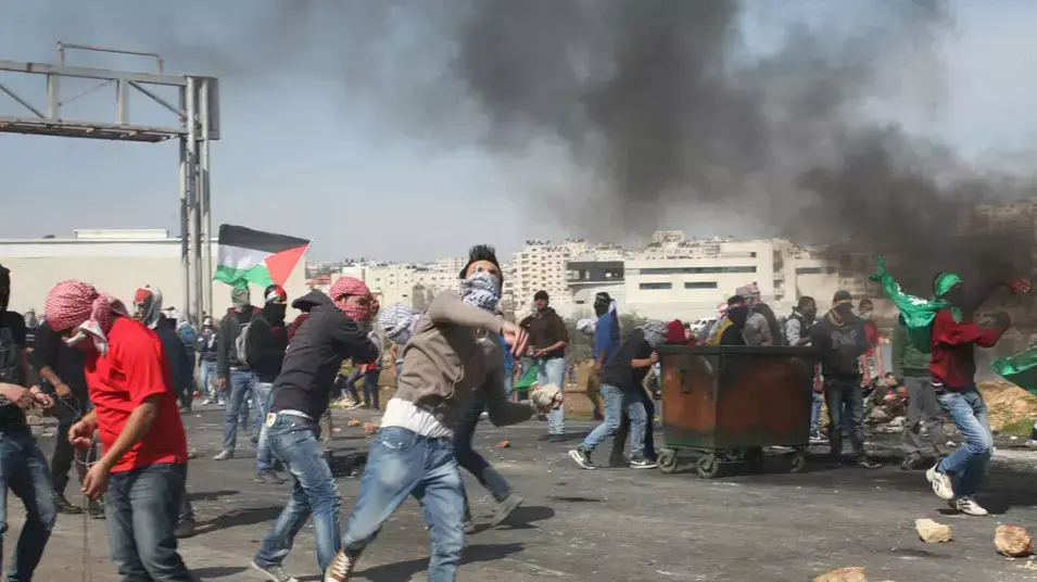 הפגנת פלסטינים בביתוניא, פברואר 2013 הפגנת פלסטינים בביתוניא, פברואר 2013