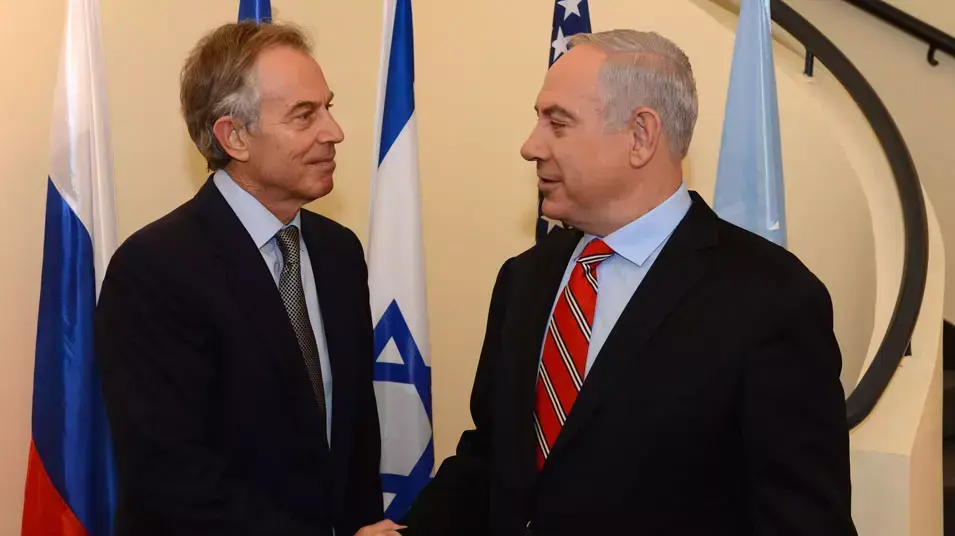 פגישת ראש הממשלה בנימין נתניהו עם שליח הקוורטט למזרח התיכון, טוני בלייר.