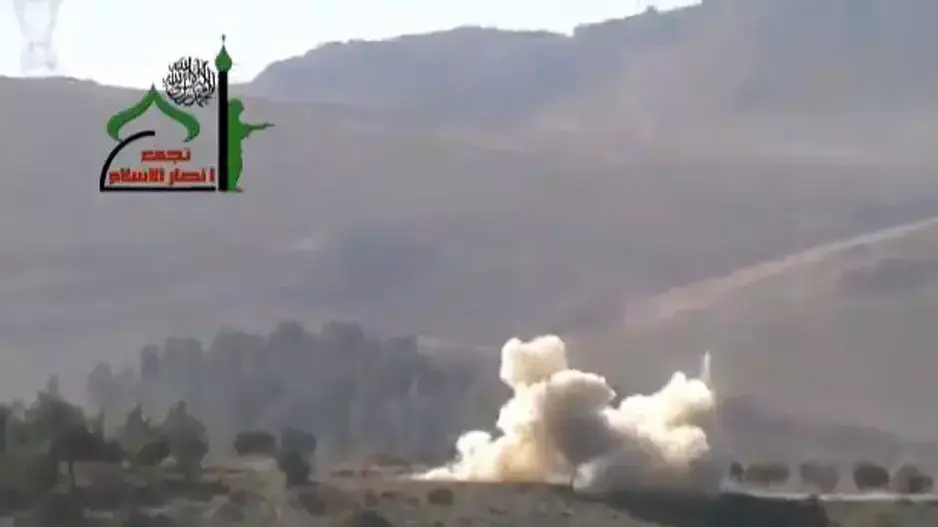 תיעוד שהפיצו המורדים בסוריה מתקיפת השיירה שבה נפצע לכאורה סגן מזכ"ל חיזבאללה נעים קאסם