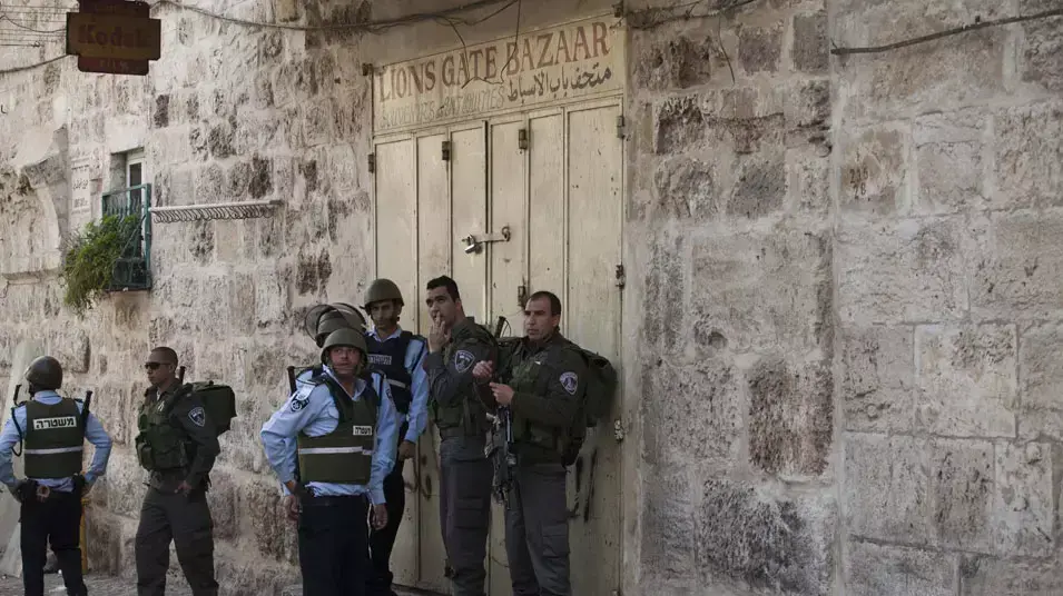 כוחות המשטרה באזור הר הבית כוחות המשטרה באזור הר הבית