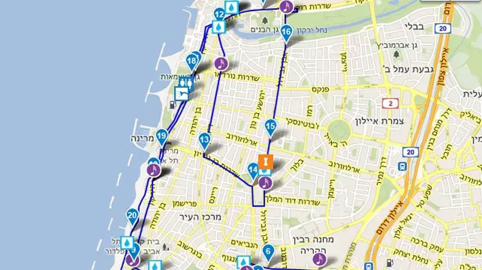 מסלול חצי המרתון ברחבי תל אביב