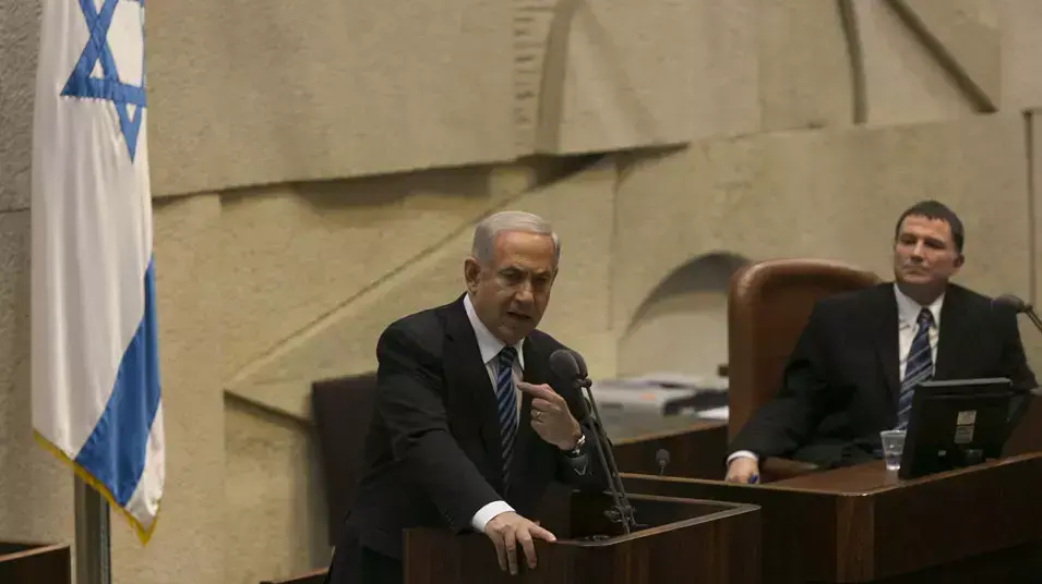 ראש הממשלה בנימין נתניהו בהשבעת הממשלה, מרץ 2013 ראש הממשלה בנימין נתניהו בהשבעת הממשלה, מרץ 2013