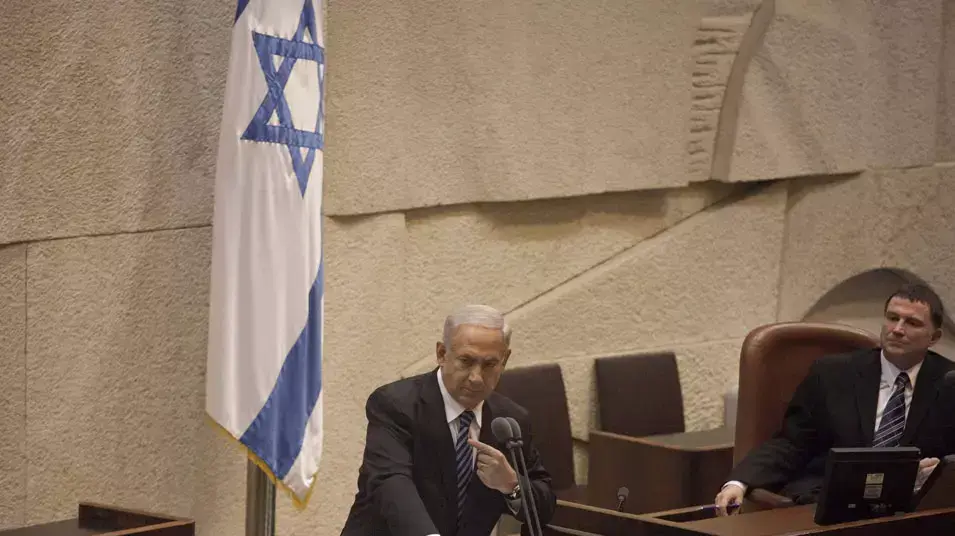 ראש הממשלה בנימין נתניהו בהשבעת הממשלה, מרץ 2013