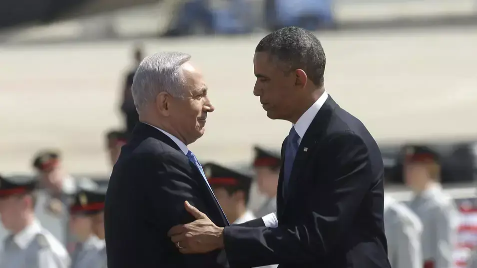 "חיבוק בין חברים"-אובמה ונתניהו, מרץ 2013 "חיבוק בין חברים"-אובמה ונתניהו, מרץ 2013