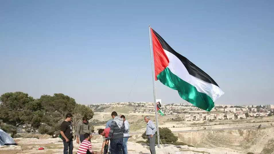 מאחז מחאה פלסטיני ליד מעלה אדומים, ביקור אובמה, מרץ 2013
