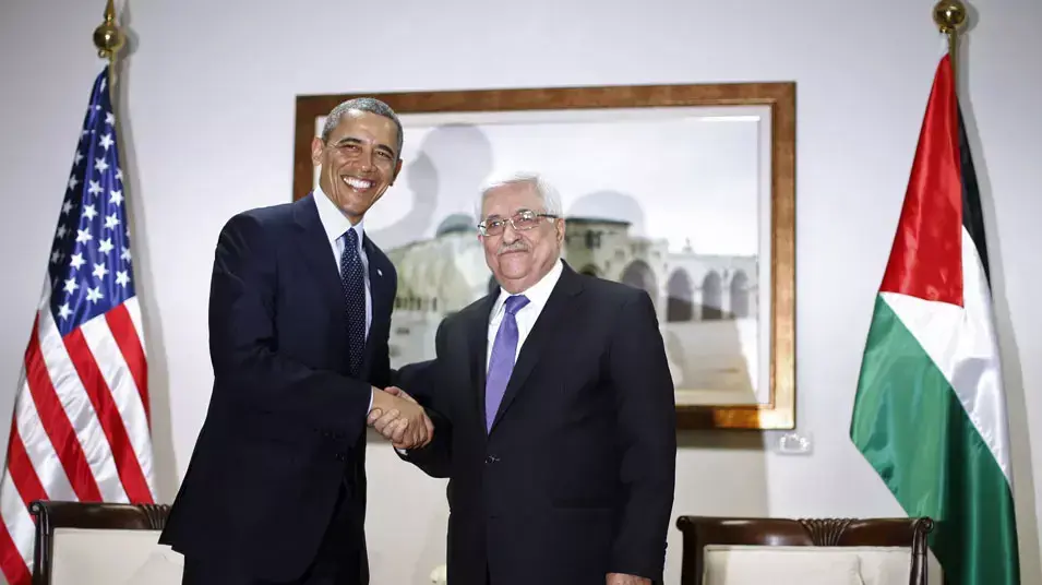 נשיא ארה"ב ברק אובמה נפגש עם יו"ר הרשות הפלסטינית אבו מאזן ברמאללה, מרץ 2013 נשיא ארה"ב ברק אובמה נפגש עם יו"ר הרשות הפלסטינית אבו מאזן ברמאללה, מרץ 2013