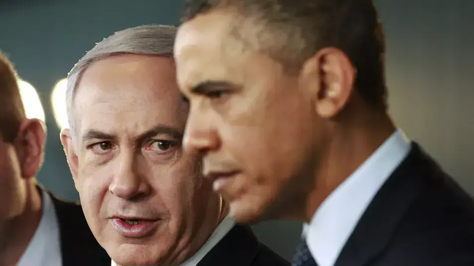 נשיא ארה"ב ברק אובמה וראש הממשלה בנימין נתניהו בביקור במוזיאון ישראל, מרץ 2013