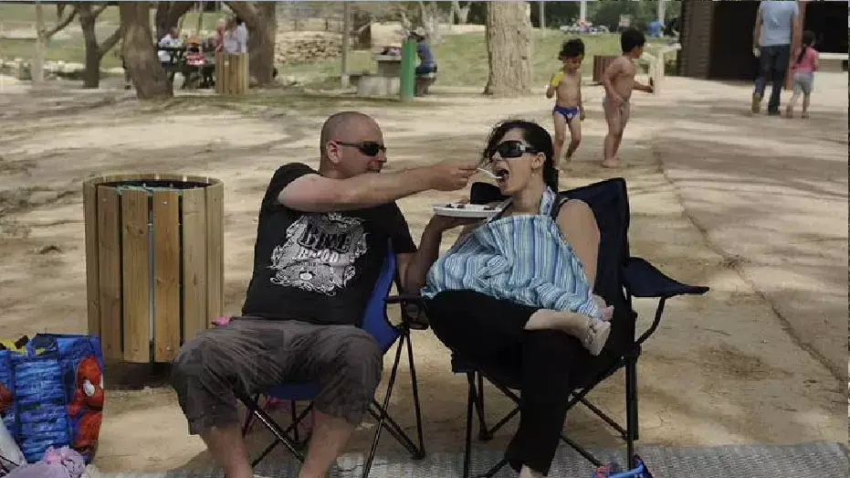 מטיילים בפארק אשכול בנגב, 26 במרץ 2013