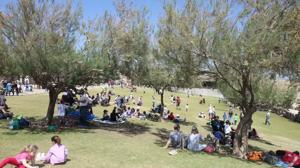 מטיילים בנמל קיסריה במהלך הפסח מטיילים בנמל קיסריה במהלך הפסח