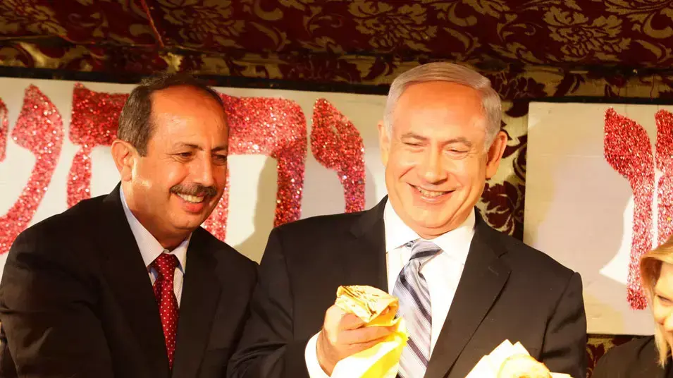 נתניהו ורעייתו בחגיגות המימונה באור עקיבא, 1.4.13 נתניהו ורעייתו בחגיגות המימונה באור עקיבא, 1.4.13