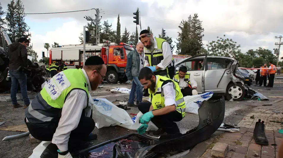 זירת התאונה בנשר, אפריל 2013 זירת התאונה בנשר, אפריל 2013