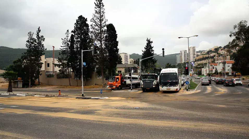זירת התאונה בנשר הבוקר, אפריל 2013 זירת התאונה בנשר הבוקר, אפריל 2013
