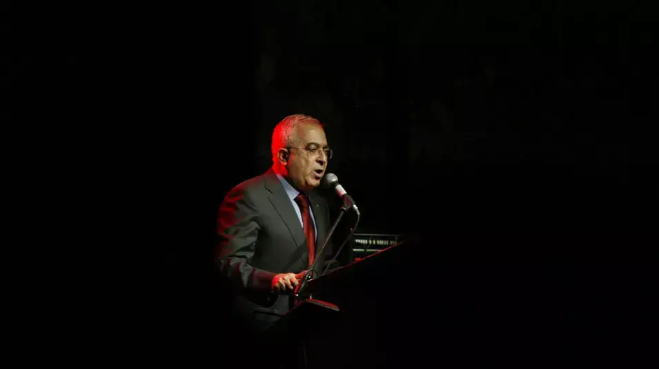 ראש הממשלה הפלסטיני סלאם פיאד. רמאללה, 2010